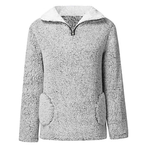 Grey and new arrivals white sherpa pullover
