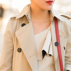 Classic Double Breasted Turtle Neck Women's Beige Trench Coat