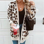 Retro Leopard Spotted Prints Oversized Comfy Long Cardigan Sweaters