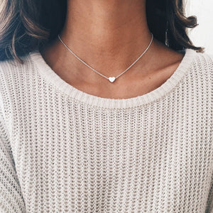 Romantic Love Beaded Heart Necklace