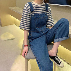 Wardrobe Basics Ripped Denim Romper Shorts Jean overalls
