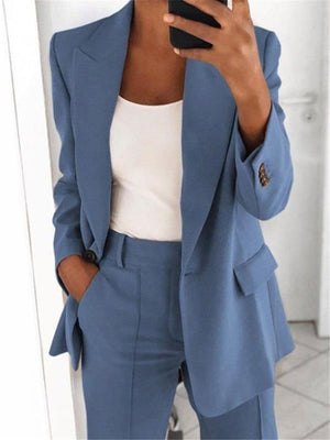 Boyfriend Women's One Button Blazer Suit Jacket