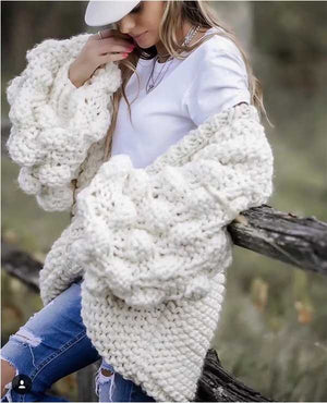Oversized Chunky Thick Cable Knit Cardigan Sweater sunifty