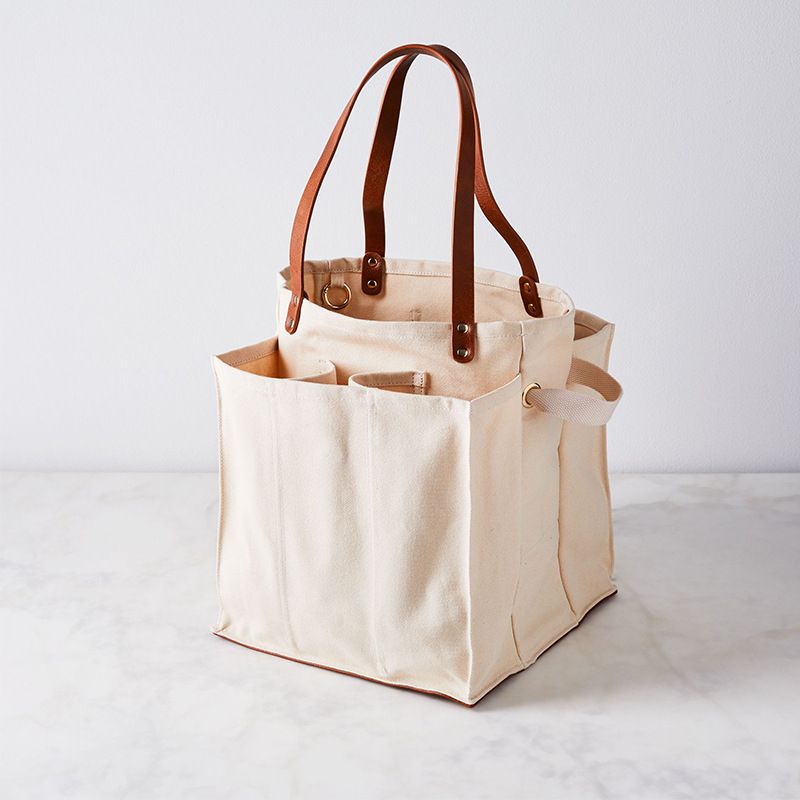 Utility Shopping Canvas Market Tote Bag With Multi compartments