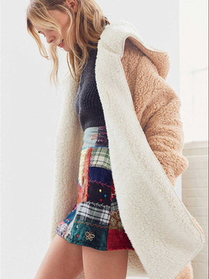 Fuzzy reversible sales jacket urban outfitters