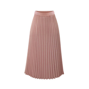 Classic Flowy Chiffon Pleated Midi Skirt Long Length – sunifty