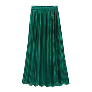 Classic Flowy Chiffon Pleated Midi Skirt Long Length – sunifty