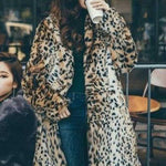 Oversized Fur Coat Winter Faux Fur Leopard Coat