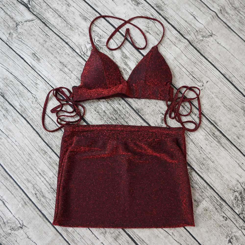Two Piece Cami Bodycon Dress High Waisted