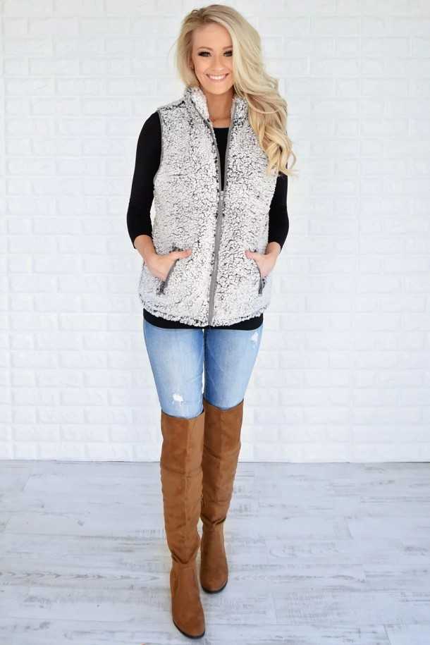 Fuzzy Faux Fur Winter Outerwear Sherpa Fleece Vest