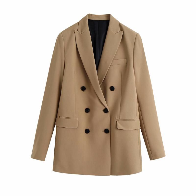 Double breasted Suit Coats Work blazer Jacket With Pants