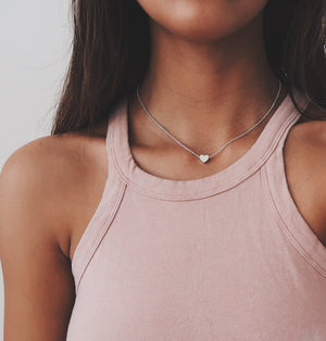 Romantic Love Beaded Heart Necklace