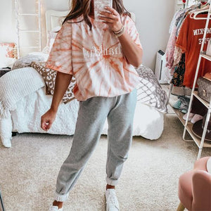 Trendy Casual Gradient Tie Dye Tee Shirts