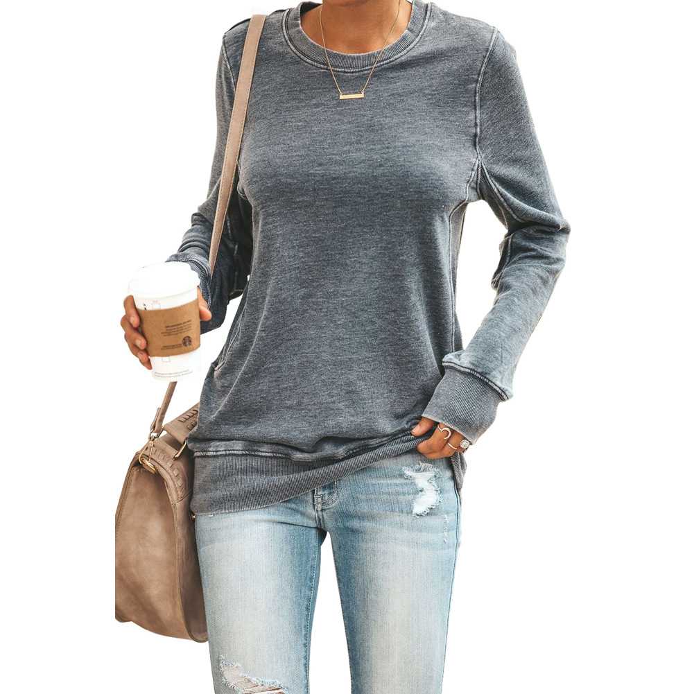 Sporty Women's Casual Crew Neck Sweatshirts