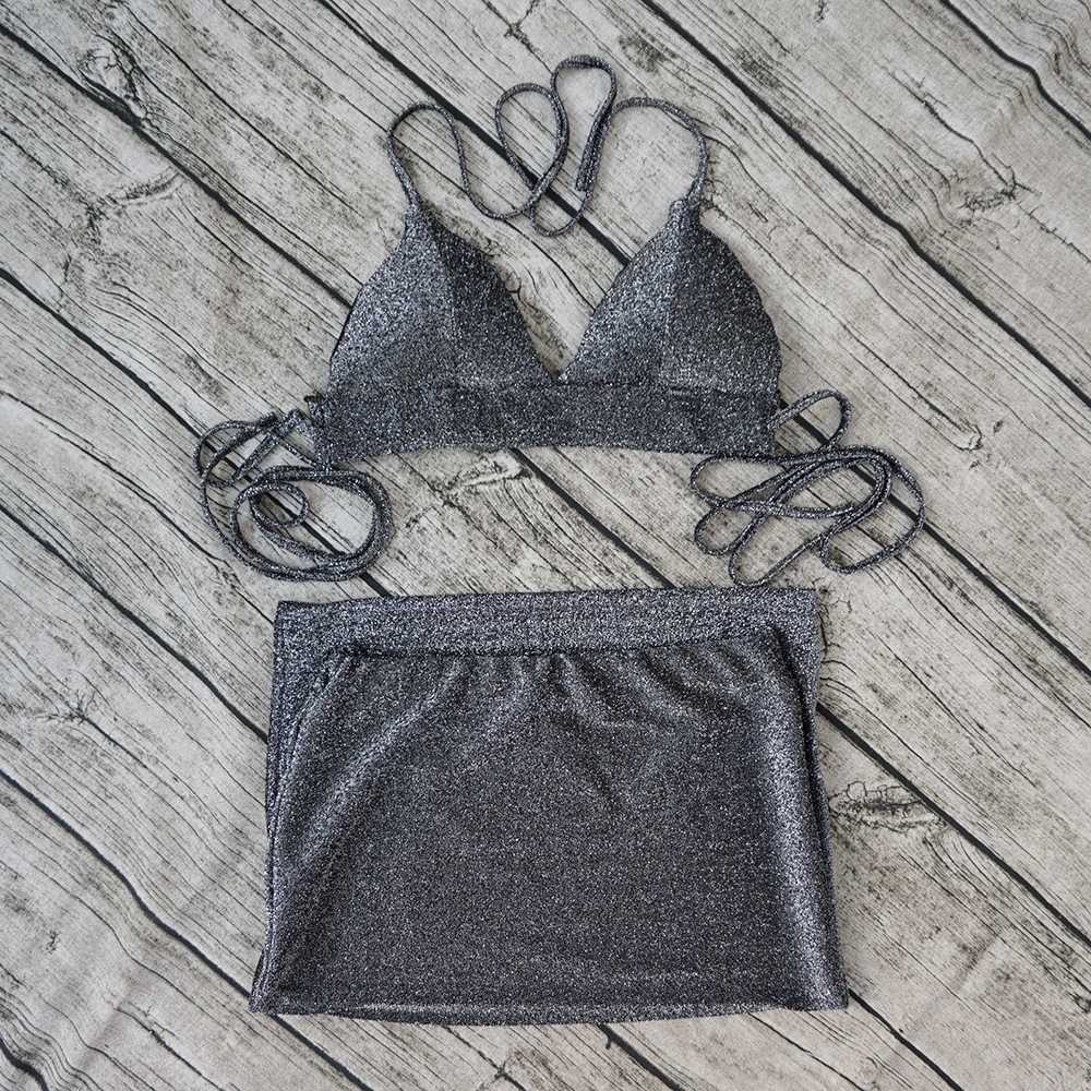 Two Piece Cami Bodycon Dress High Waisted
