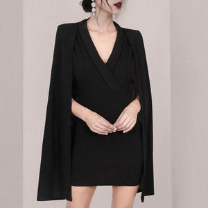 Cool Split Sleeve V Neck Mini Pencil Dress For Events