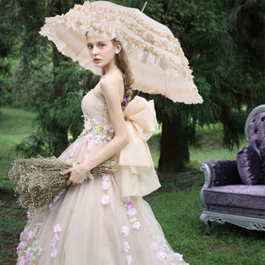 Victorian Inspired Classic Lolita Parasol Retro Wedding Bridal Umbrella