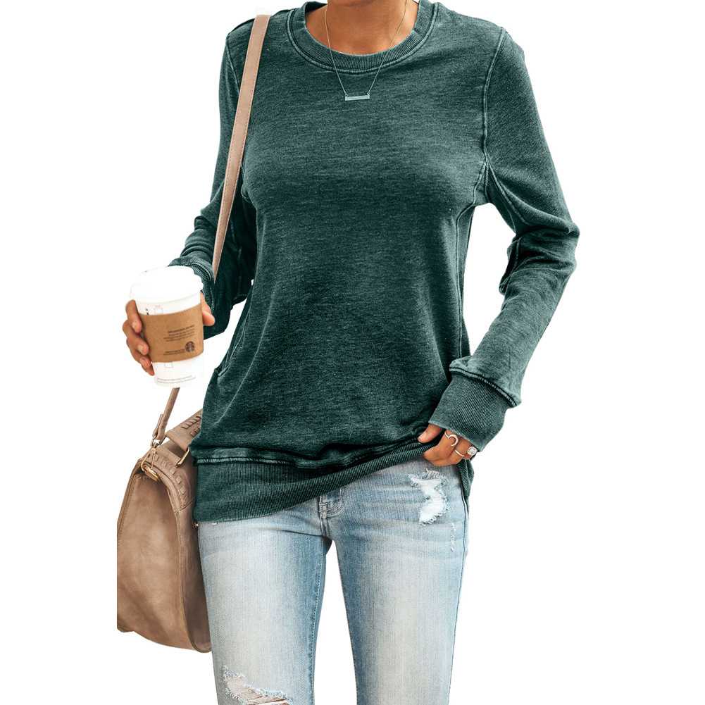 Sporty Women's Casual Crew Neck Sweatshirts