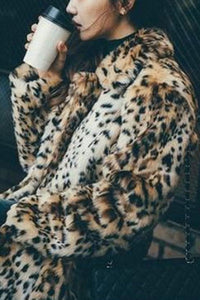 Oversized Fur Coat Winter Faux Fur Leopard Coat
