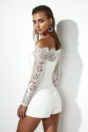 White boho playsuit outlet
