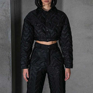Comfy Lightweight Diamon Quilted Knit Cotton Padded Aviator Jacket