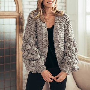 Oversized Chunky Thick Cable Knit Cardigan Sweater – sunifty