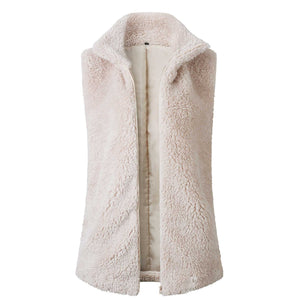 Fuzzy Faux Fur Winter Outerwear Sherpa Fleece Vest