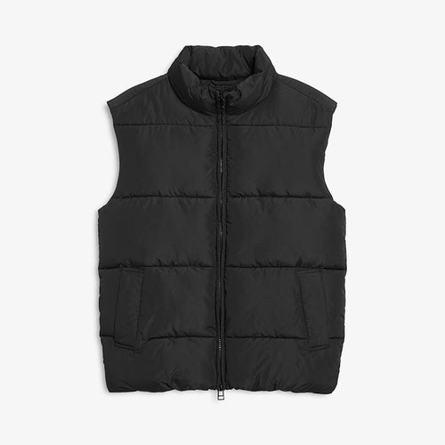 Short Stand-Collar 90% Down Insulated Puffer Vest