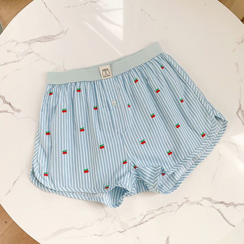 Unisex Stripes Floral Prints Summer Beach Boxers Briefs Underwear