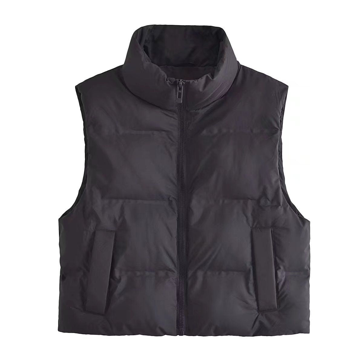 Stand Collar Quilted Packable Down Padded Puffer Vest Gilet Bodywarmer